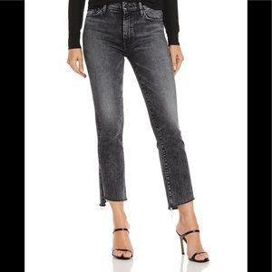Mother Insider crop step fray denim NWT